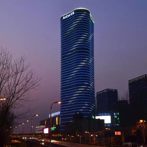 Narrow beam angle used for tall building